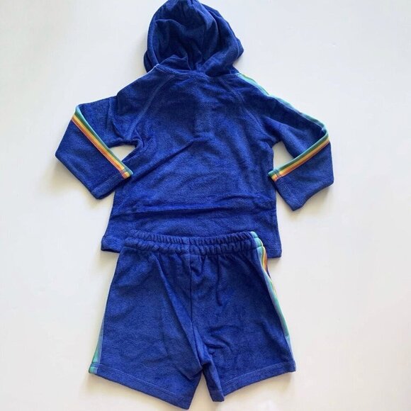 Hanna Andersson Baby boy Terry shorts and hoodie set 6-12 months - Picture 5 of 7